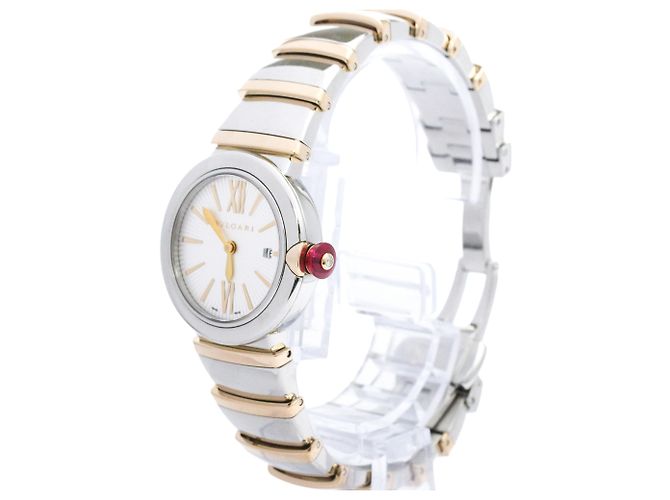 Bulgari Relógio de pulso Bvlgari Lvcea em ouro rosa 18K e aço, quartzo - vista 2