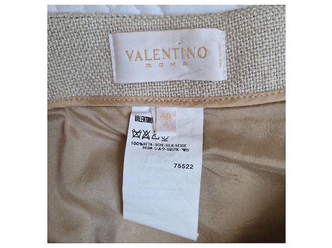 Falda Valentino de capas con volantes y estampado floral Rosa Beige - vista 2