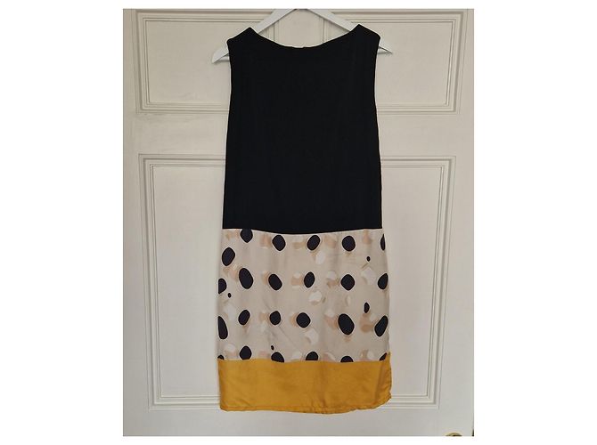 Max Mara MaxMara Studio Kleid mit Punkten Schwarz Weiß Golden - Ansicht 4