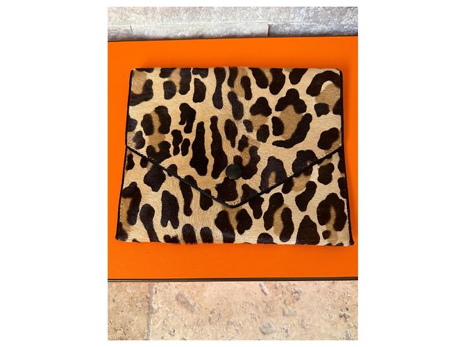 Christian Dior Pochette in Pelle e Pony Hair Leopardato Nero Stampa leopardo - vista 3