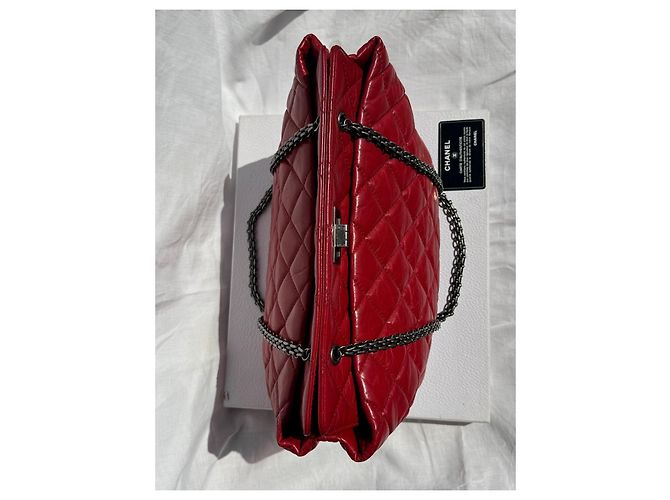 Borsa a mano Chanel Reissue 2.55 in pelle matelassé rossa Rosso - vista 4