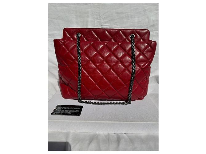 Borsa a mano Chanel Reissue 2.55 in pelle matelassé rossa Rosso - vista 5