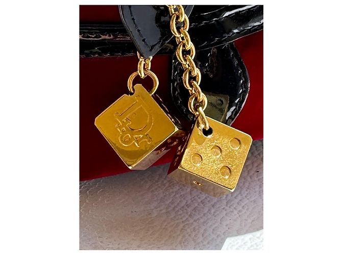 Christian Dior Borsa Bowling Gambler Dice Velluto Rosso Leopardata Marrone Stampa leopardo - vista 7