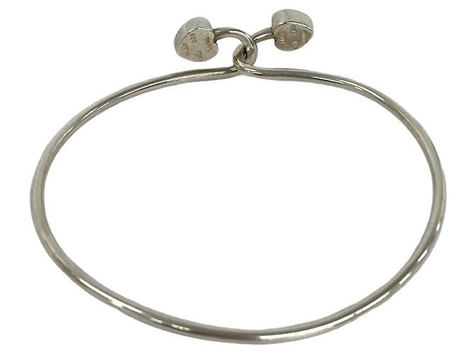 Tiffany & Co Bracciale rigido Tiffany Vintage Solid Double Heart Hook Argento D'oro - vista 7