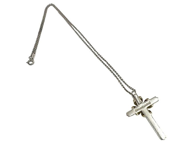 Collana Croce Signature Tiffany & Co. Argento Giallo - vista 6