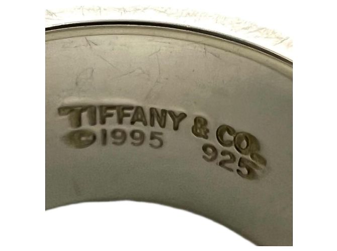 Tiffany & Co Tiffany Vintage Grooved Double Line Ring Silber - Ansicht 3