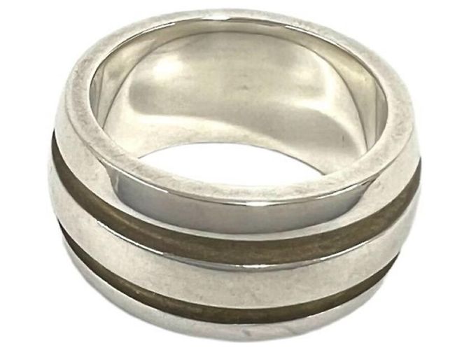 Tiffany & Co Tiffany Vintage Grooved Double Line Ring Silber - Ansicht 4
