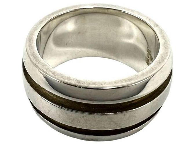 Tiffany & Co Tiffany Vintage Grooved Double Line Ring Silber - Ansicht 5