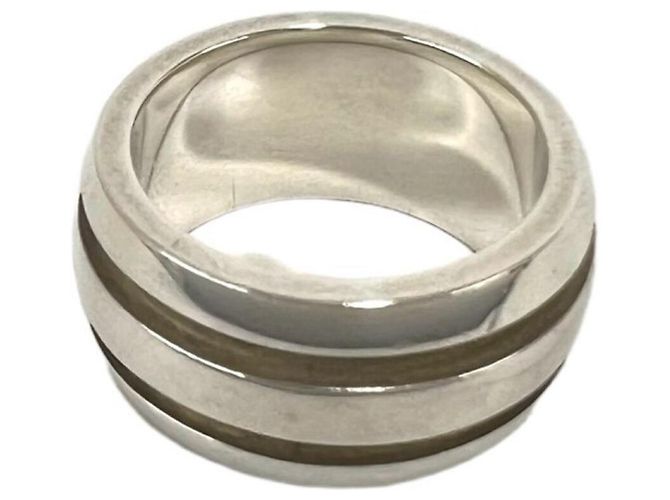 Tiffany & Co Tiffany Vintage Grooved Double Line Ring Silber - Ansicht 6