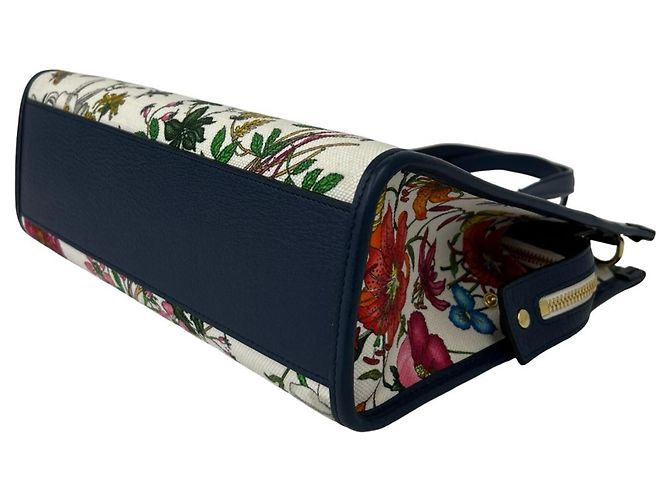 Gucci Flora Handtasche mit GG-Logo-Hardware Mehrfarben Marineblau - Ansicht 8
