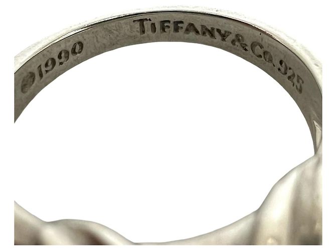 Tiffany & Co Anello Tiffany Vintage Signature Band Argento - vista 3