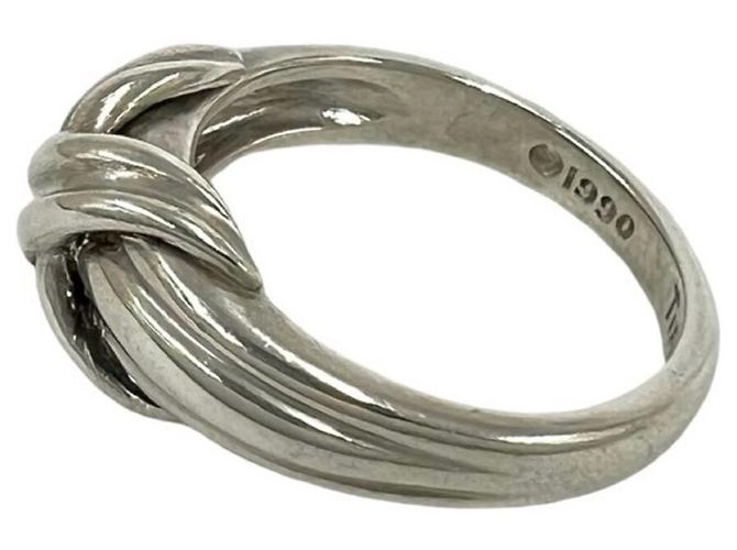Tiffany & Co Anello Tiffany Vintage Signature Band Argento - vista 4