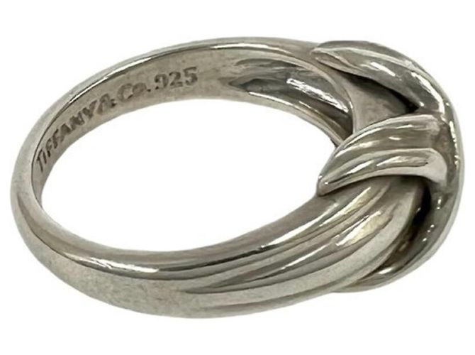 Tiffany & Co Anello Tiffany Vintage Signature Band Argento - vista 5