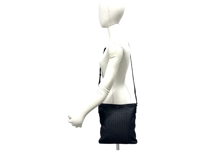Bottega Veneta Crossbody-Tasche aus Intrecciato-Leder Schwarz - Ansicht 2