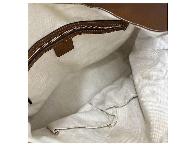 Borsa a mano Gucci in tela GG e pelle Marrone - vista 9
