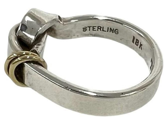 Tiffany & Co. Vintage Hook and Eye Ring Silber Golden - Ansicht 4