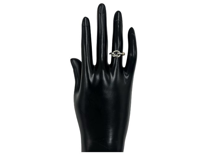 Anel Tiffany & Co. Vintage Love Knot Prata Dourado - vista 2