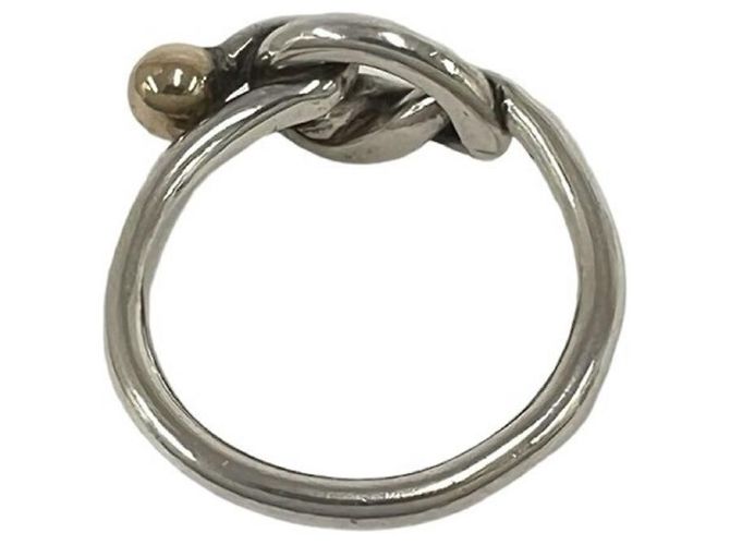 Anel Tiffany & Co. Vintage Love Knot Prata Dourado - vista 6