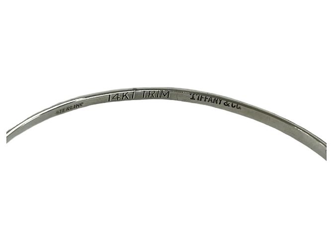 Tiffany & Co Bracciale Tiffany Vintage Hook & Eye Double Heart Argento D'oro - vista 3