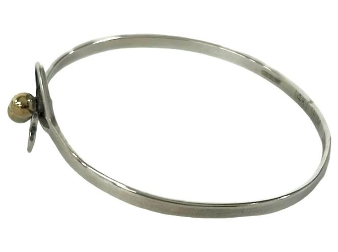 Tiffany & Co Bracciale Tiffany Vintage Hook & Eye Double Heart Argento D'oro - vista 5