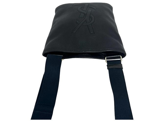Borsa a tracolla in pelle nera Yves Saint Laurent Nero - vista 4