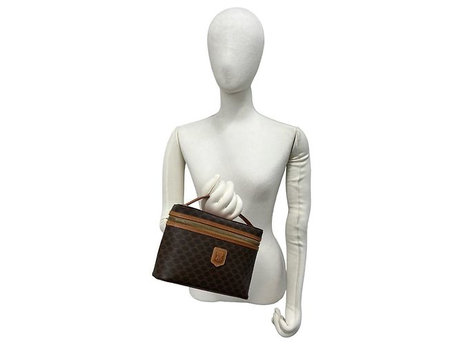 Céline CELINE Vintage Macadam Blazon Pattern Handtasche Braun - Ansicht 2
