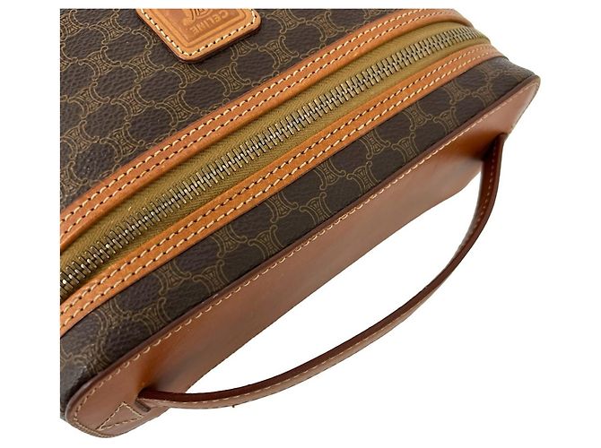 Céline CELINE Vintage Macadam Blazon Pattern Handtasche Braun - Ansicht 4
