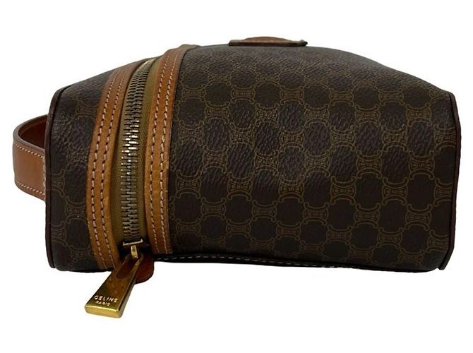 Céline CELINE Vintage Macadam Blazon Pattern Handtasche Braun - Ansicht 6