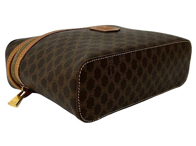 Céline CELINE Vintage Macadam Blazon Pattern Handtasche Braun - Ansicht 7