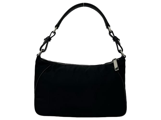 Borsa Prada con logo Triangle Nero - vista 3