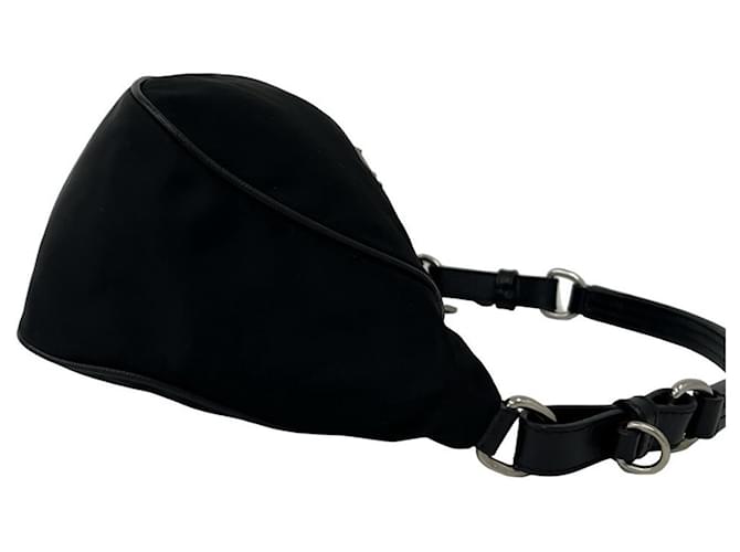 Borsa Prada con logo Triangle Nero - vista 5