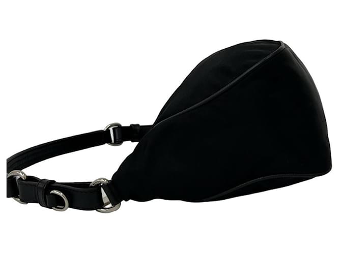 Borsa Prada con logo Triangle Nero - vista 6