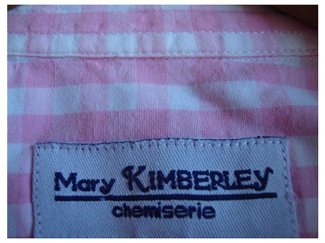 Autre Marque Camicia vichy rosa e bianca Mary Kimberley Bianco - vista 2