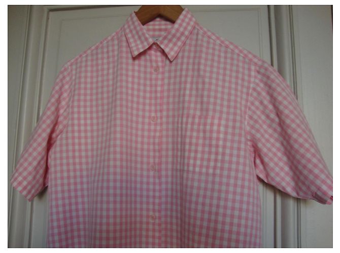 Autre Marque Camicia vichy rosa e bianca Mary Kimberley Bianco - vista 3