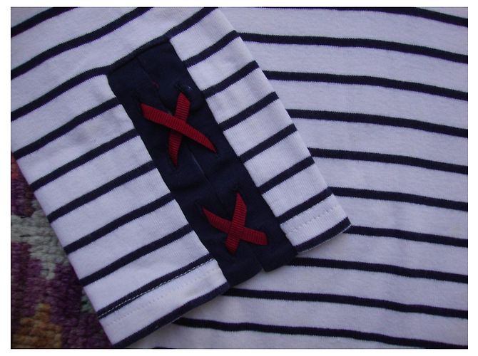Autre Marque Sable et Mer Camiseta de manga larga a rayas Blanco Azul marino - vista 5