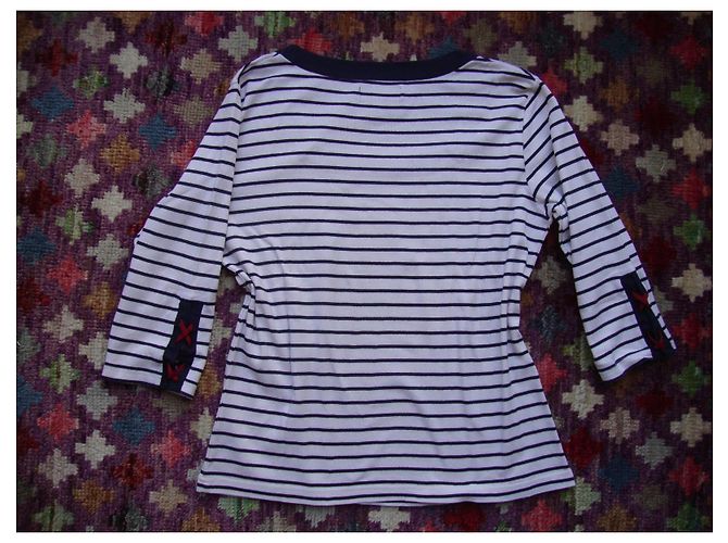 Autre Marque Sable et Mer Camiseta de manga larga a rayas Blanco Azul marino - vista 6