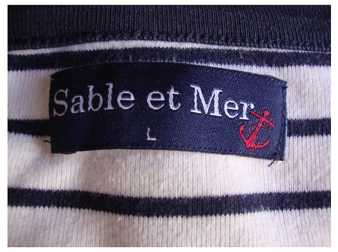 Autre Marque Sable et Mer Camiseta de manga larga a rayas Blanco Azul marino - vista 7