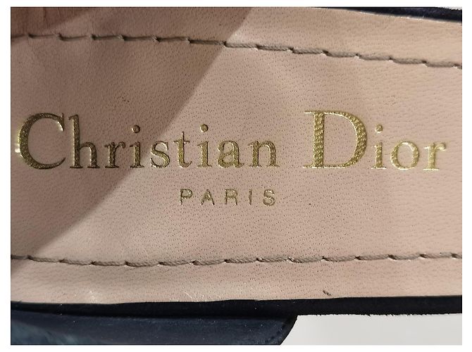 Christian Dior Idylle Décolleté con cinturino e fiocco di cristalli neri Nero - vista 10