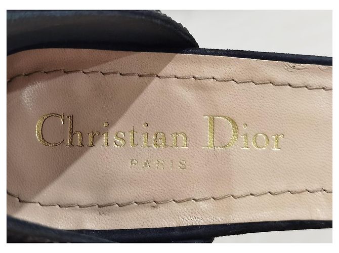 Christian Dior Idylle Décolleté con cinturino e fiocco di cristalli neri Nero - vista 9