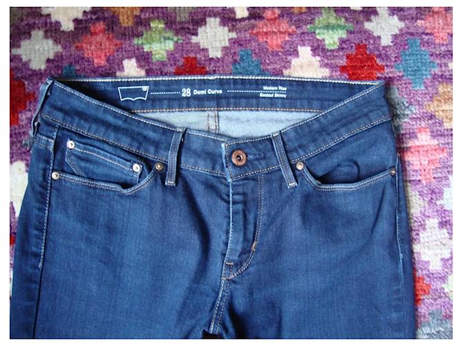Vaqueros Levi's Demi Curve Bootcut Skinny Azul - vista 5