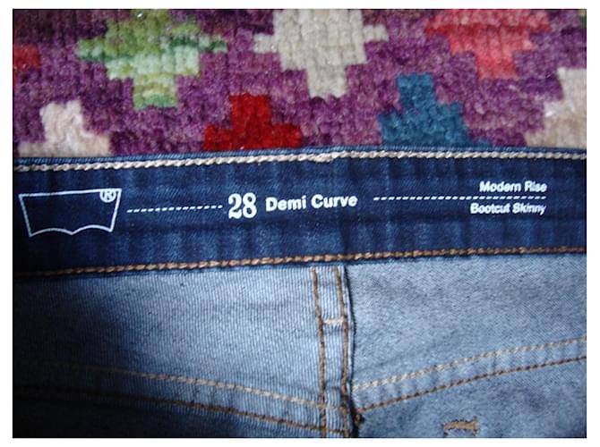 Vaqueros Levi's Demi Curve Bootcut Skinny Azul - vista 7