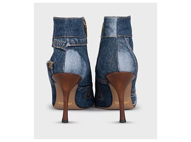 Botines Dolce & Gabbana de denim con estampado animal Sz. 38.5 De segunda mano - vista 6