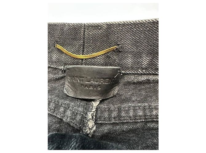 Autre Marque Saint Laurent Paris schwarzer Paillettenrock - Größe 29 Gebraucht - Ansicht 2