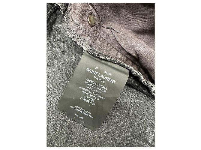 Autre Marque Saint Laurent Paris schwarzer Paillettenrock - Größe 29 Gebraucht - Ansicht 3