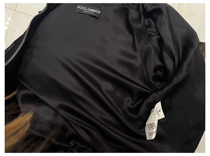 Dolce & Gabbana Black Sequin Bomber Jacket Sz.38 Pre-owned - view 9
