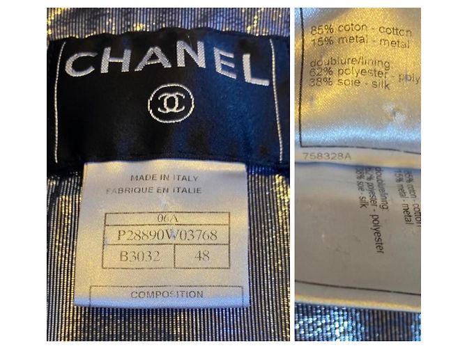 Chanel 06A Runway Bomber Biker Jacke Samt Schwarz Silber Metallisch Silber Hardware - Ansicht 9