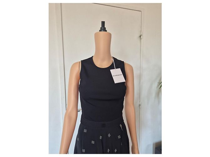 Vestido asimétrico de seda negro Givenchy - vista 5