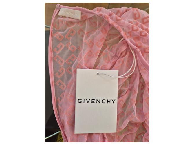 Givenchy langes rosa Strickkleid mit Monogramm Pink - Ansicht 7
