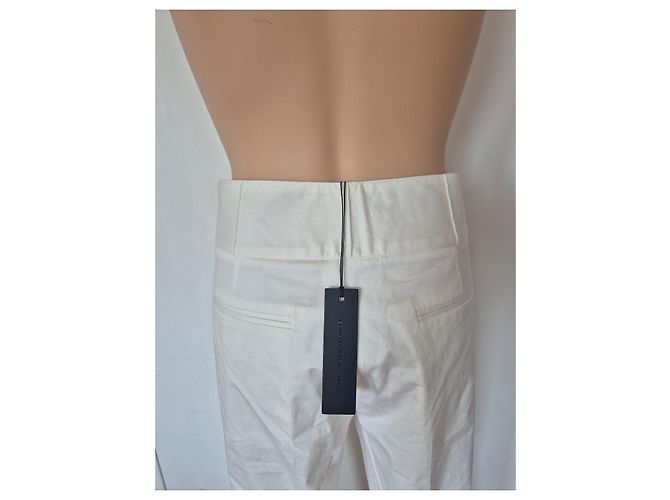 Pantalones carrot blancos de algodón Barbara Bui con cordones - vista 3