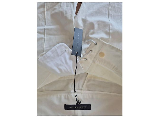 Pantalones carrot blancos de algodón Barbara Bui con cordones - vista 5